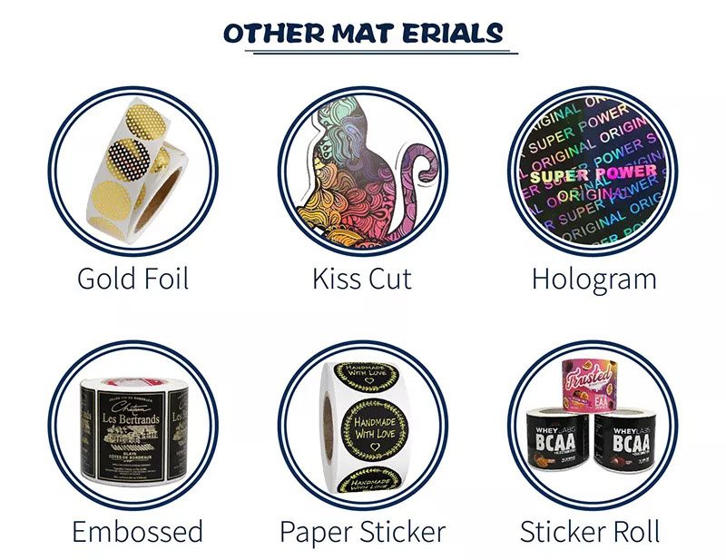 Surface finishing for Laser thank you stickers Surface finishing for Laser thank you stickers