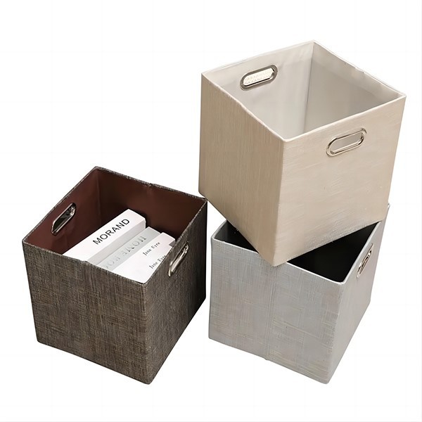 Foldable fabric storage box