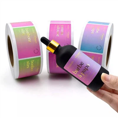Etiqueta engomada cosmética impresa personalizada del logotipo