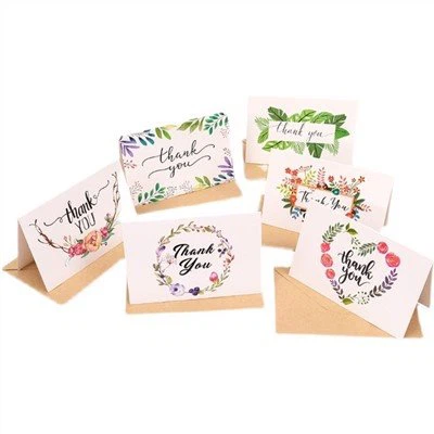 Conjunto de tarjetas de agradecimiento